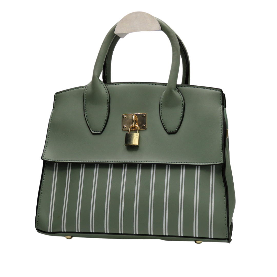 Striped Structured Handbag