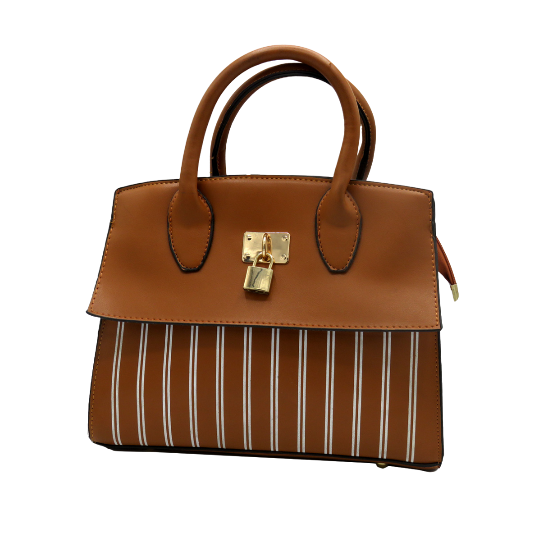 Striped Structured Handbag