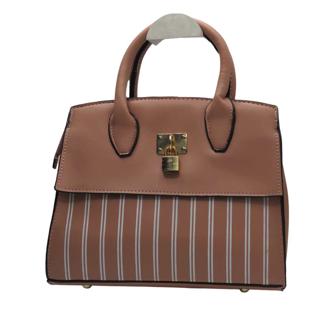 Striped Structured Handbag