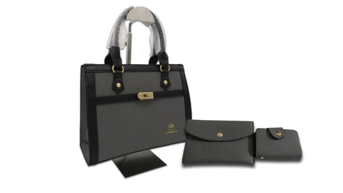 3 Pcs Structured Office Chic Handbag
