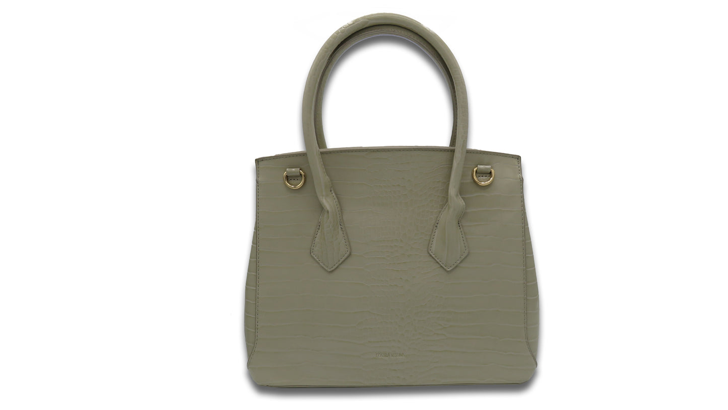 Croc-Embossed Hangbag