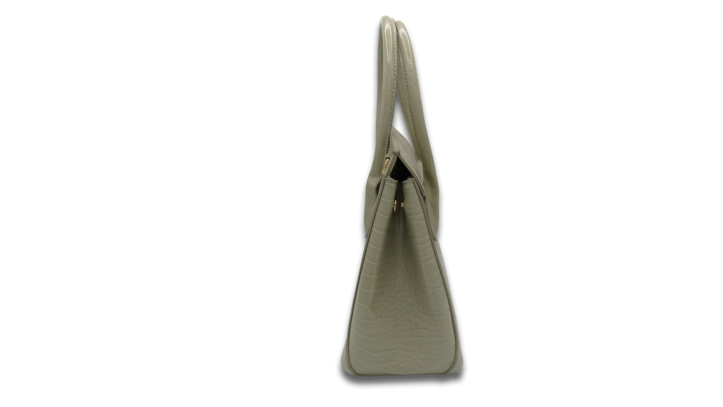 Croc-Embossed Hangbag
