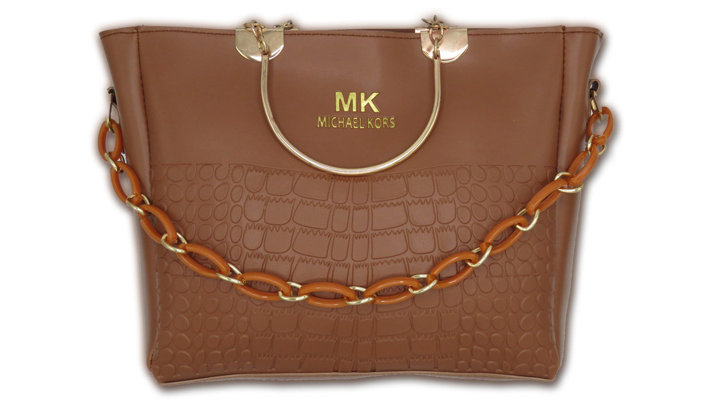 Michael Kors Embossed Chain Hand Bag