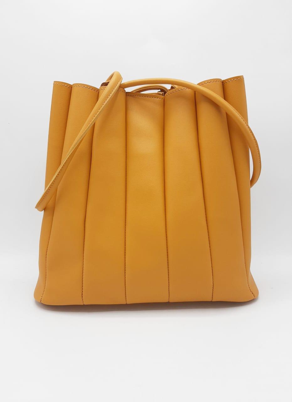 Crimson Pleat Tote