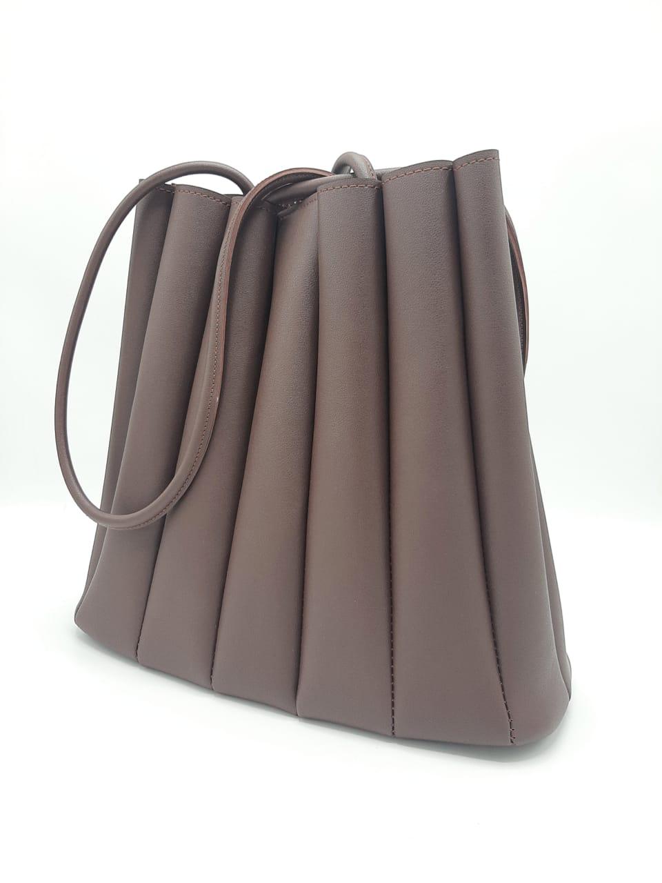 Crimson Pleat Tote