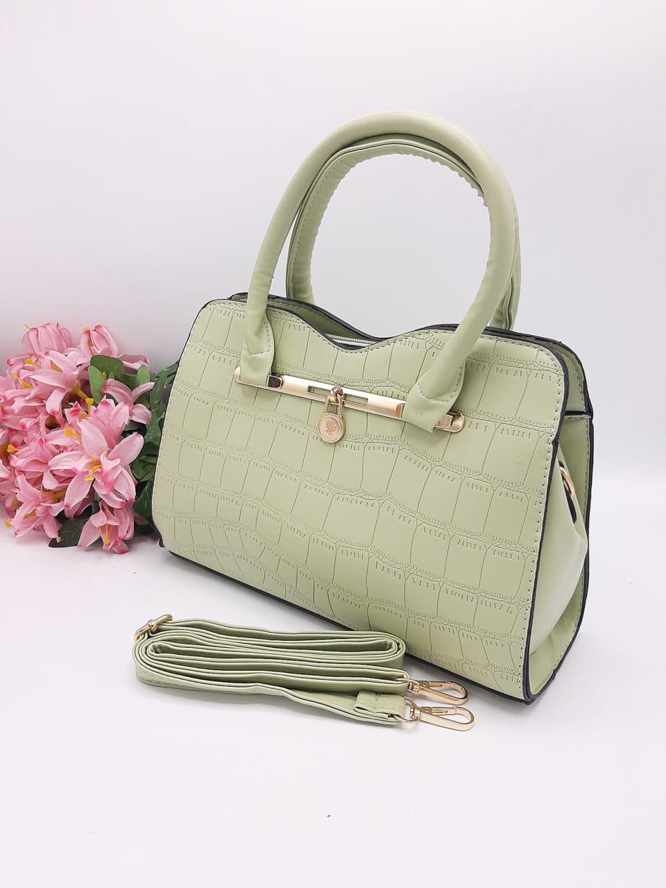 Ivory Elegance Croco Tote