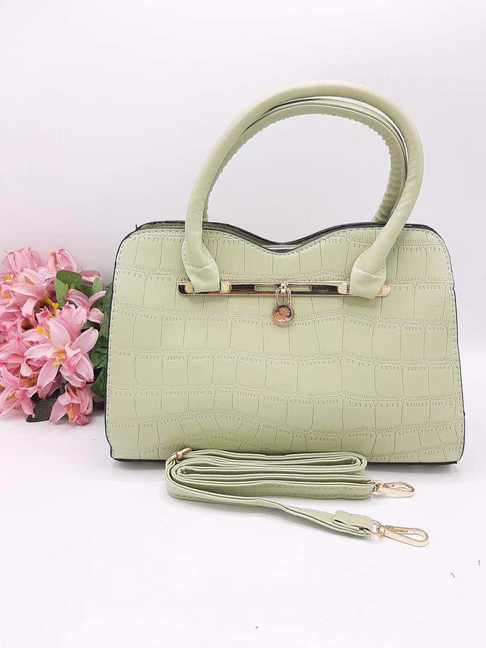 Ivory Elegance Croco Tote