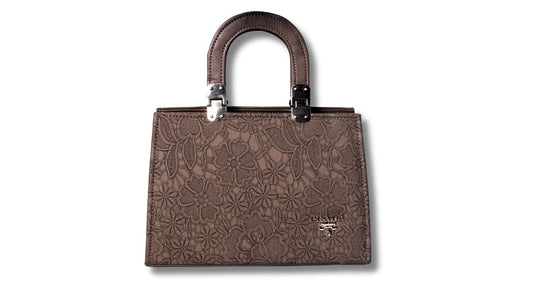 Self Textured Printed Handbag