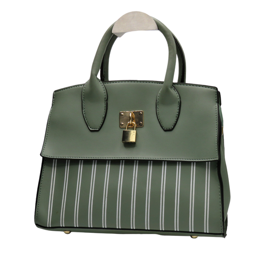 Striped Structured Handbag