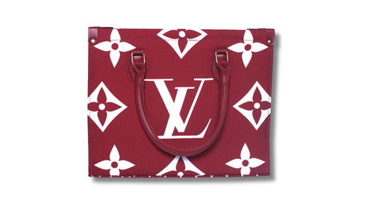 Luxury Monogram Tote Bag – Bold White Floral Design