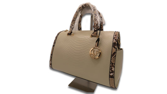Snake-Trim Dome Satchel