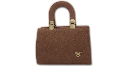 Self Textured Printed Handbag