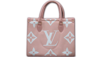 Luxury Monogram Tote Bag – Bold White Floral Design