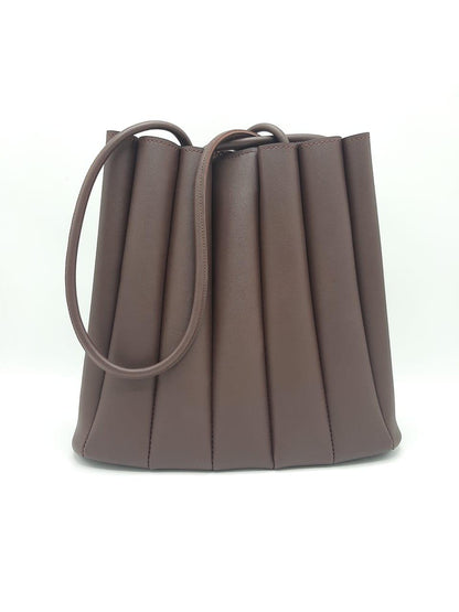 Crimson Pleat Tote