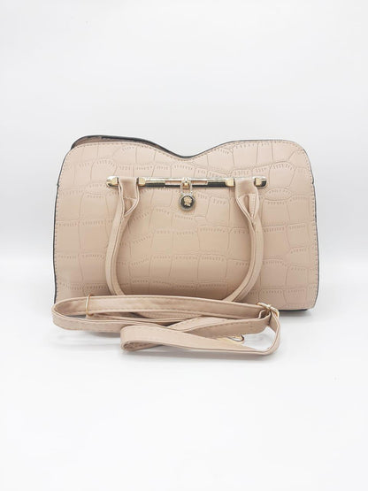 Ivory Elegance Croco Tote