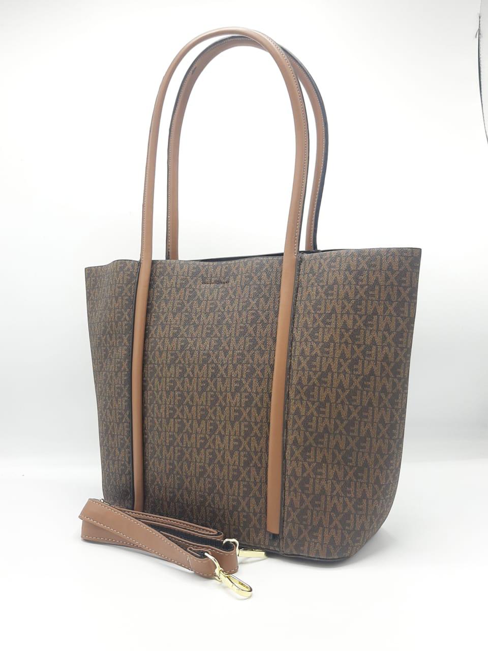 Monogrammed Brown Tote