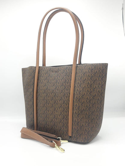 Monogrammed Brown Tote