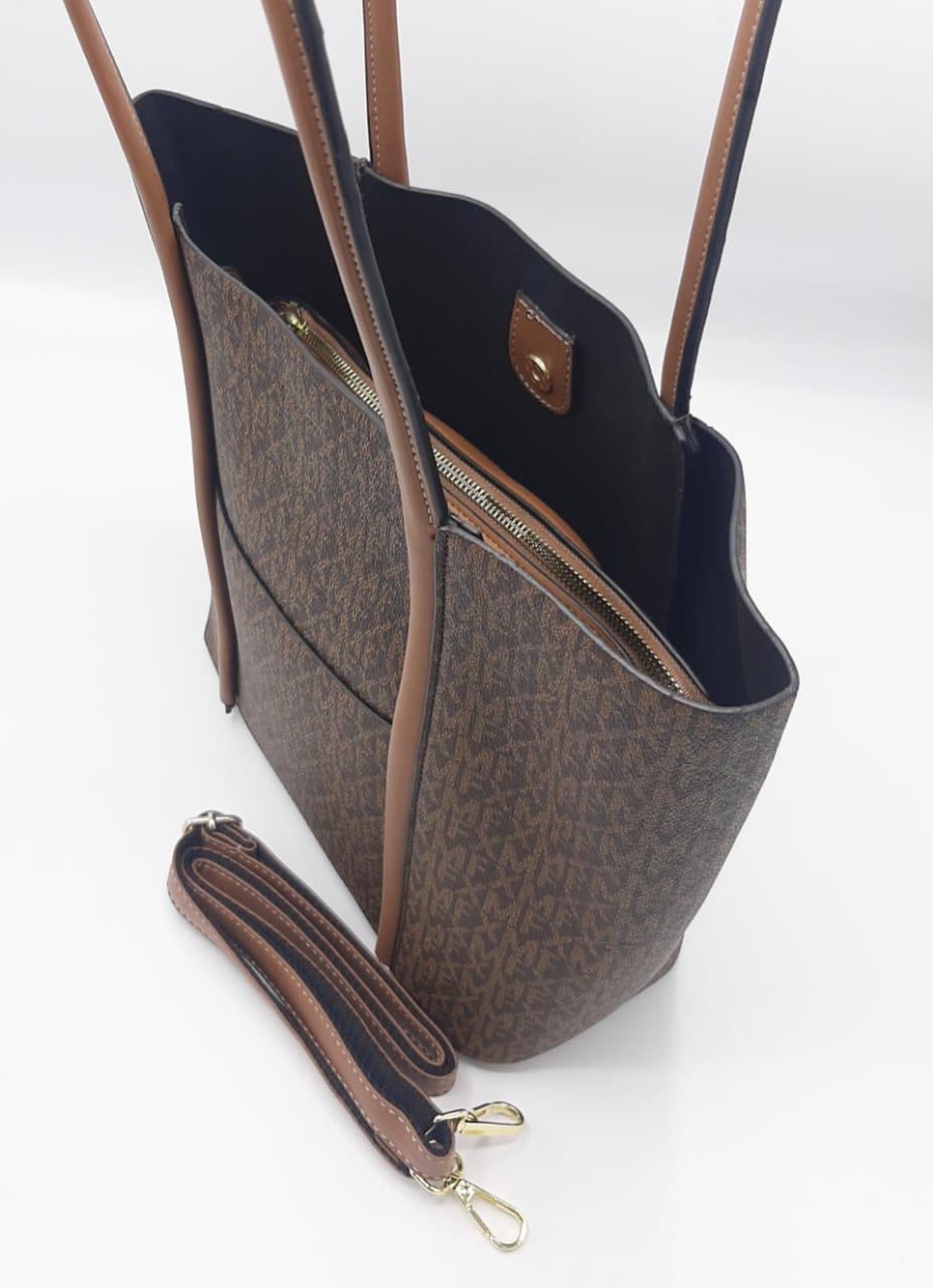 Monogrammed Brown Tote