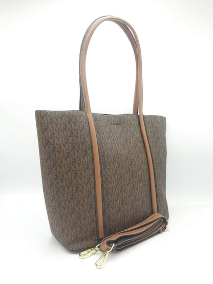 Monogrammed Brown Tote
