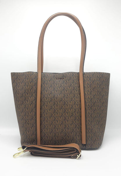 Monogrammed Brown Tote
