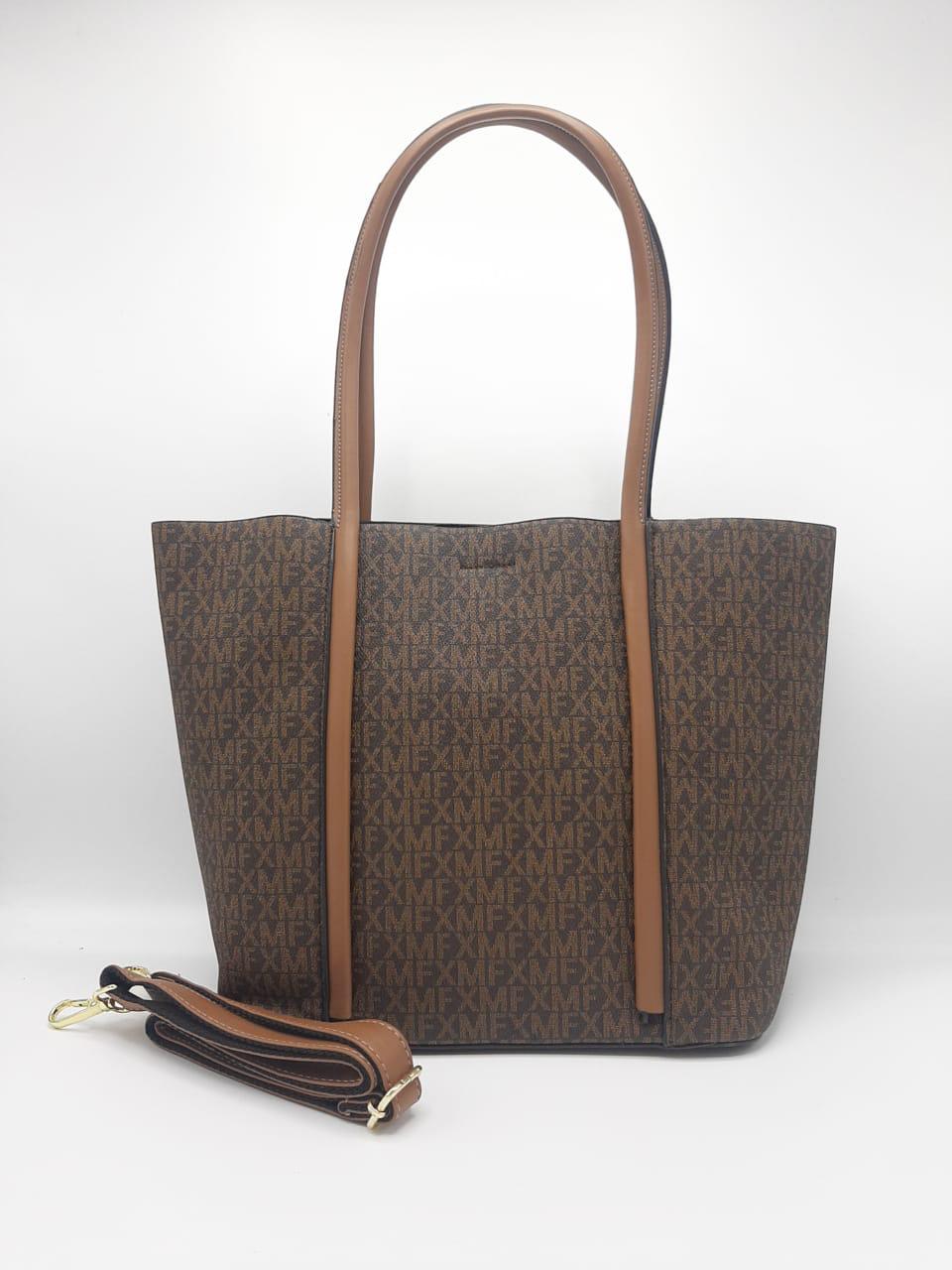 Monogrammed Brown Tote
