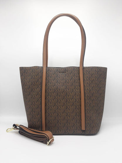 Monogrammed Brown Tote