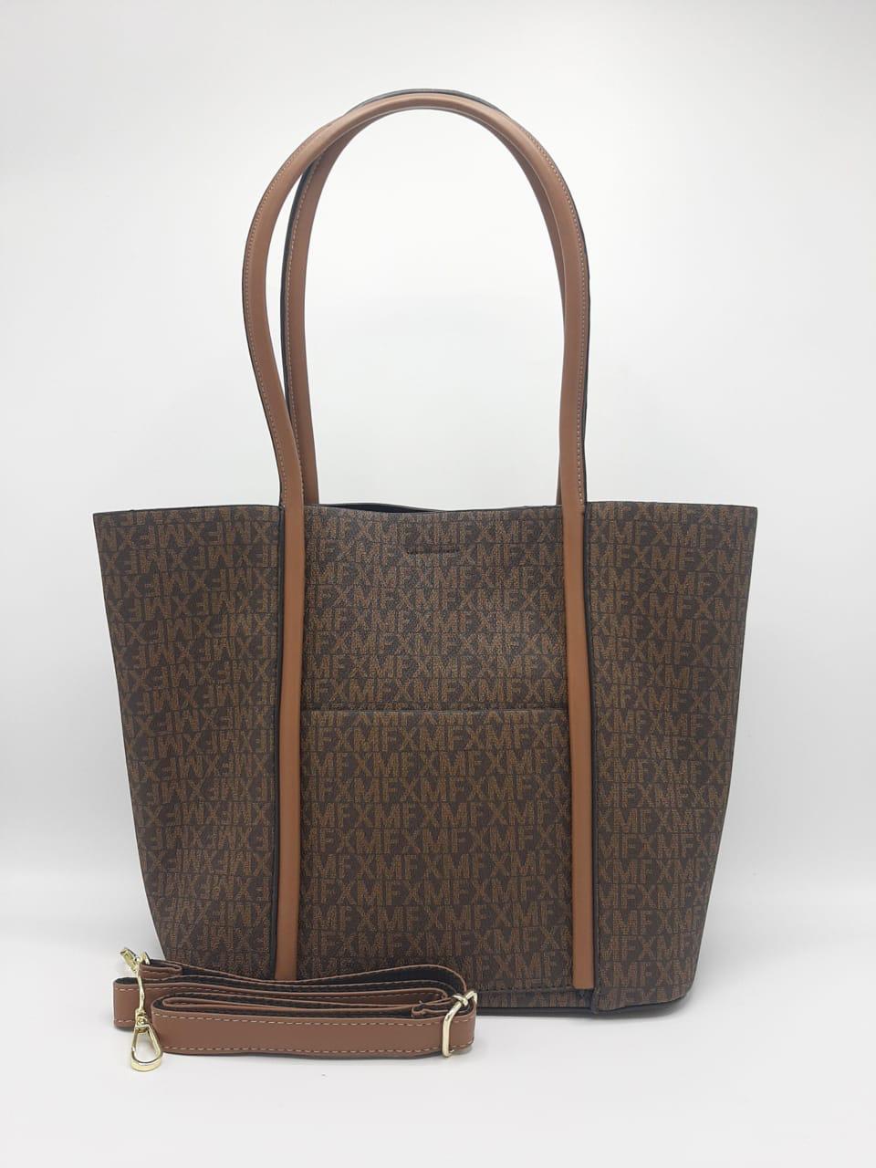 Monogrammed Brown Tote
